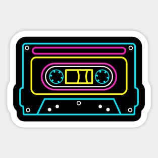 CASSETTE NEON - 90s music collector Sticker